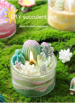 Candle DIY Candle Making Kit, Candle Making Kit Supplies, Colorful Succulent Cactus Candle Aromatherapy, Suitable for Home Indoor, Office, Wedding Gift, Birthday, Party, Student Craft Class  - Image 2