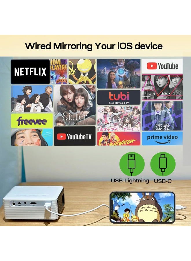 Yoton Mini Projector for Phone, Portable Small 1080P Full HD Supported for iOS/Android/Laptop, VideoProjector Y3 Compatible with Fire Stick, HDMI, USB, PS5, Xbox - Image 2