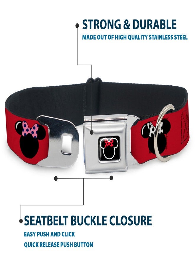 Buckle Down Buckle-Down Seatbelt Buckle Dog Collar - Minnie Mouse Silhouette Red/Black/Polka Dot - 1" Wide - Fits 15-26" Neck - Large - Image 4