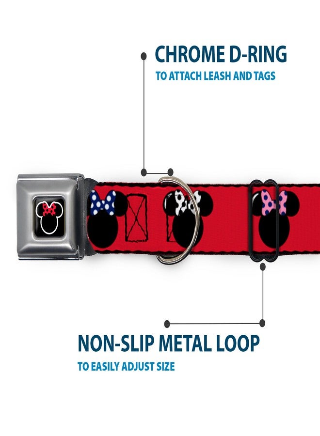 Buckle Down Buckle-Down Seatbelt Buckle Dog Collar - Minnie Mouse Silhouette Red/Black/Polka Dot - 1" Wide - Fits 15-26" Neck - Large - Image 5