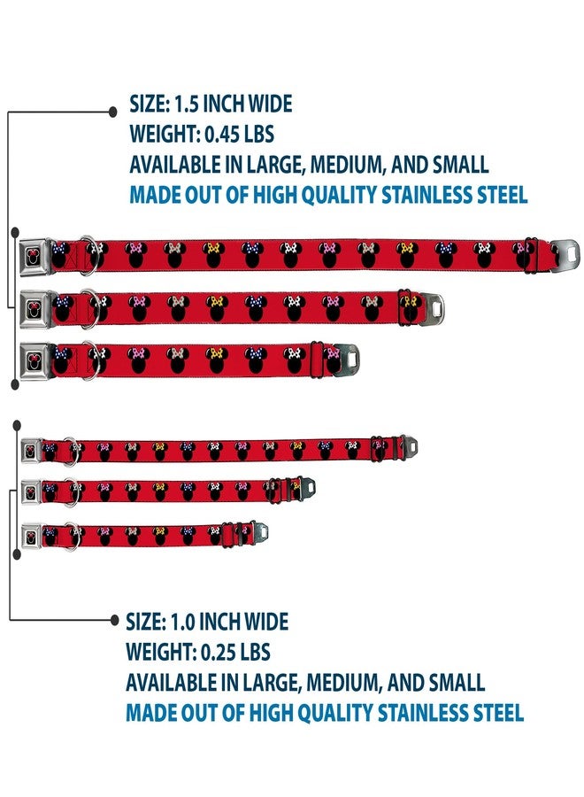Buckle Down Buckle-Down Seatbelt Buckle Dog Collar - Minnie Mouse Silhouette Red/Black/Polka Dot - 1" Wide - Fits 15-26" Neck - Large - Image 3