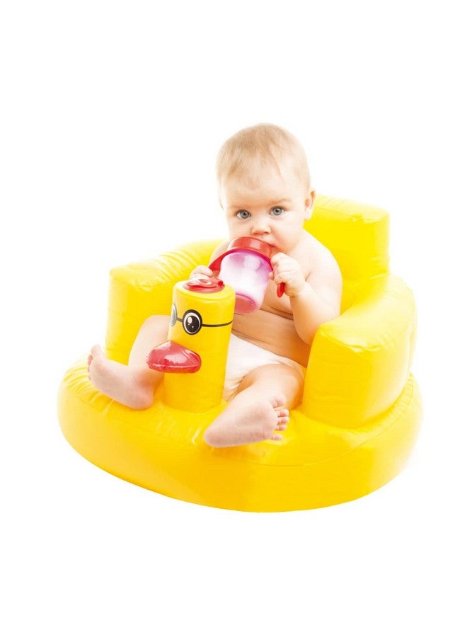 Mink Baby Inflatable Seat for Babies 3-36 Months, Built in Air Pump Infant Back Support Sofa Toddler Chair for Sitting Up, Baby Floor Seater Gifts (Duck) - Image 1