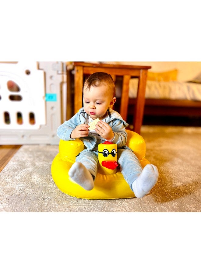 Mink Baby Inflatable Seat for Babies 3-36 Months, Built in Air Pump Infant Back Support Sofa Toddler Chair for Sitting Up, Baby Floor Seater Gifts (Duck) - Image 3