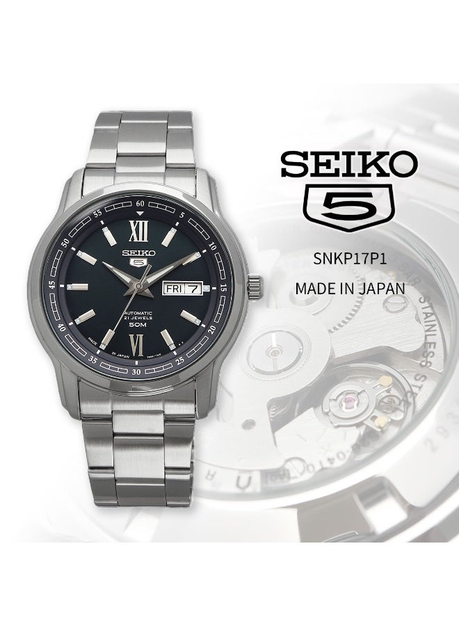 Seiko 5 SNKP17J1 Automatic Men’s Watch Blue Dial Stainless Steel Day-Date 21 Jewels Japan Made - Image 5