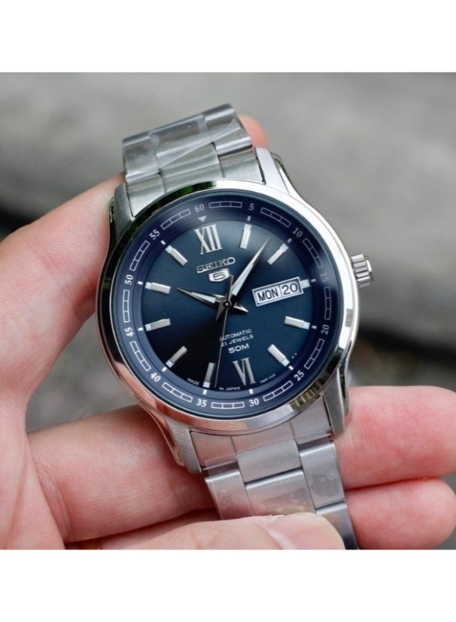 Seiko 5 SNKP17J1 Automatic Men’s Watch Blue Dial Stainless Steel Day-Date 21 Jewels Japan Made - Image 2