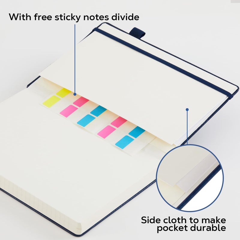 FOCUS DAY Hardcover Lined Notebook Journal for Writing, 320 Pages Leather Thick College Ruled Notebook Journal with 100GSM Paper, A5 (5.7'' X 8.4'') Daily Journal for Women Men Work Organization, Black - Image 5