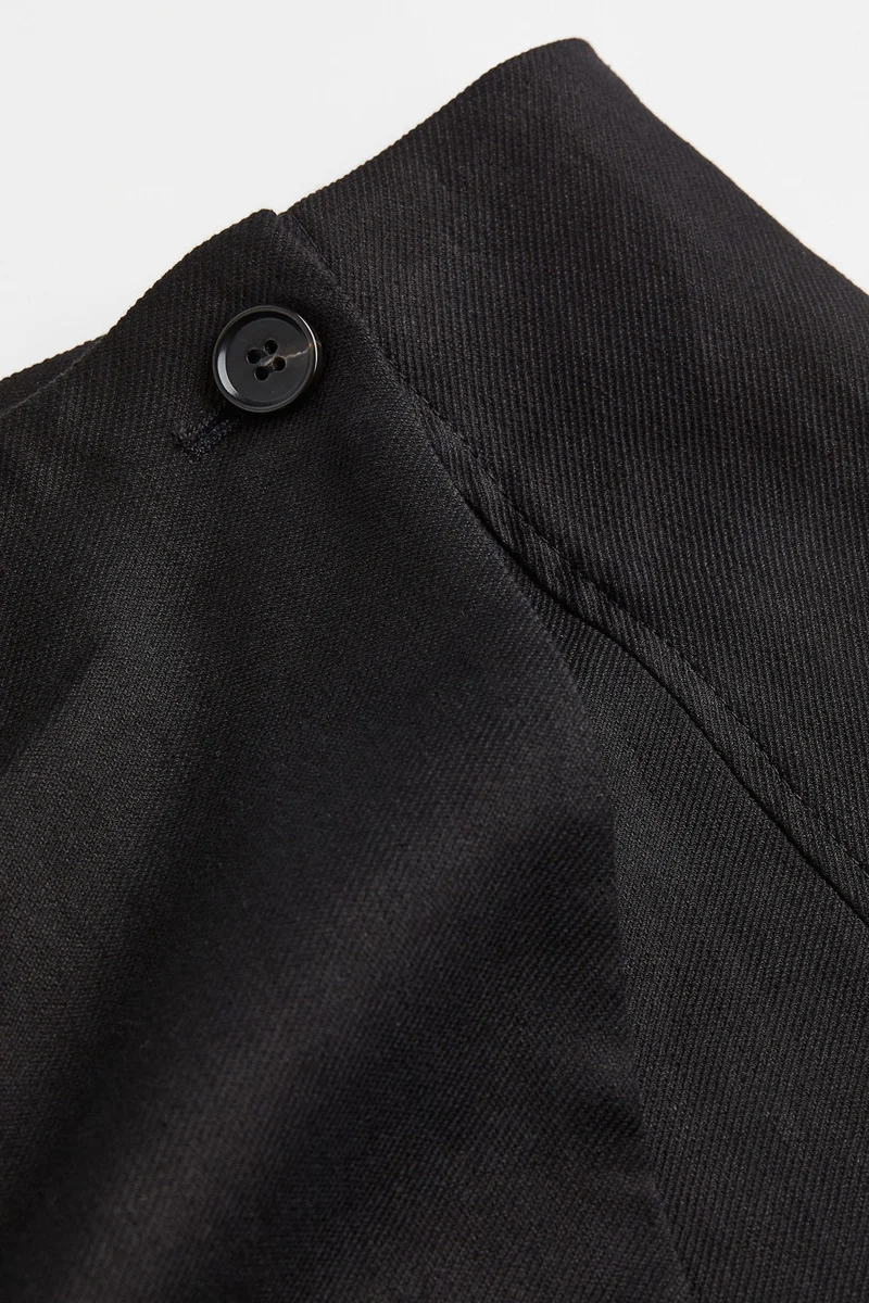 H&M Linen-blend wrapover skirt