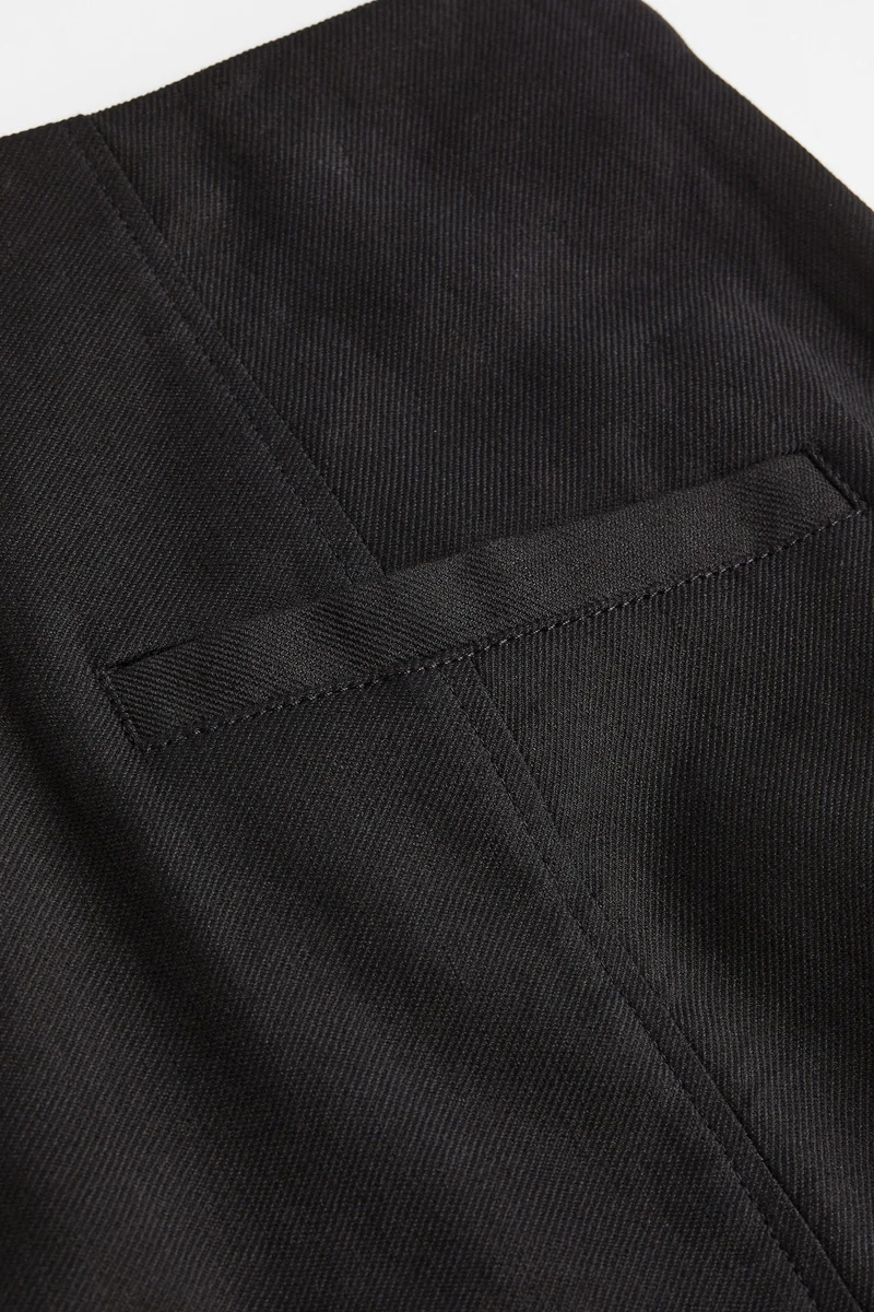 H&M Linen-blend wrapover skirt