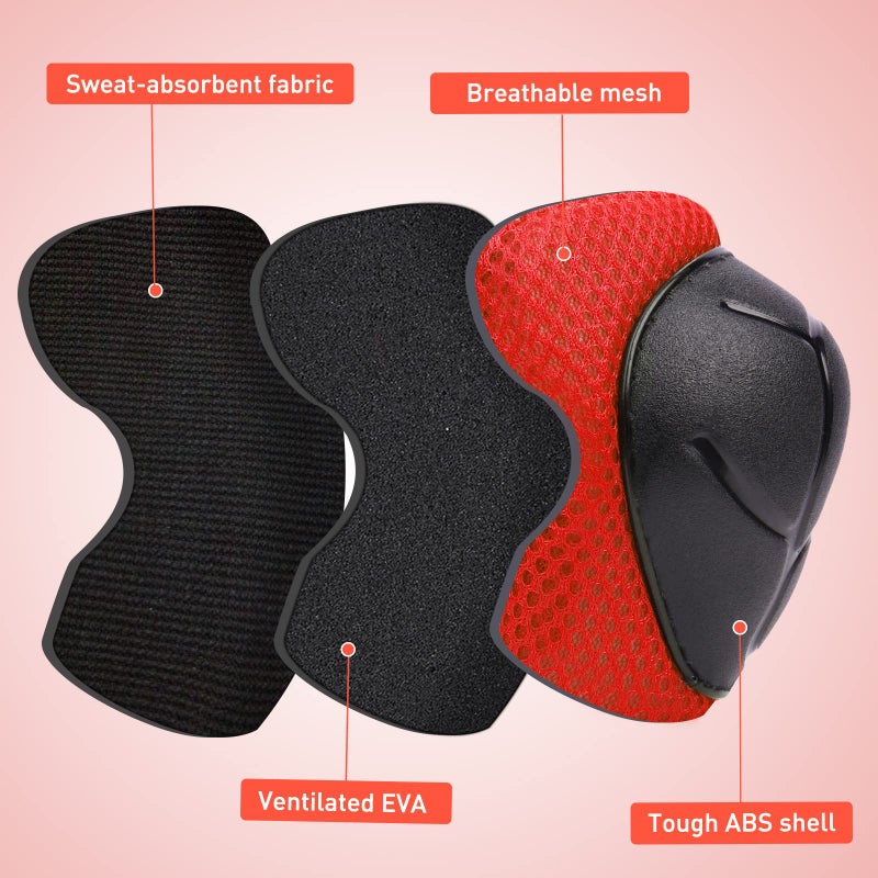 KUYOU Sports Protective Gear Safety Pad Safeguard (Knee Elbow Wrist) Support Pad Set Equipment for Kids Youth Roller Bicycle BMX Bike Skateboard Hoverboard Protector Guards Pads - Image 4
