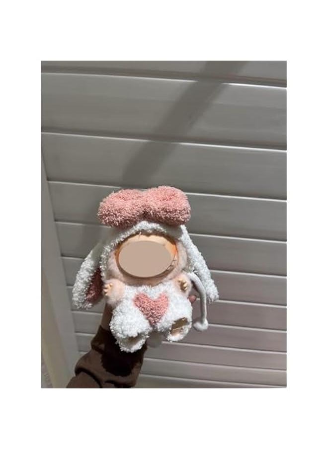 Arabest - Labubu Doll Clothes Set - 17cm Labubu Outfits for Pop Mart Dolls, Includes Chic Style Clothes + Overalls, Perfect for Labubu Macaron & Have a Seat Series (Rabbit) - Image 1