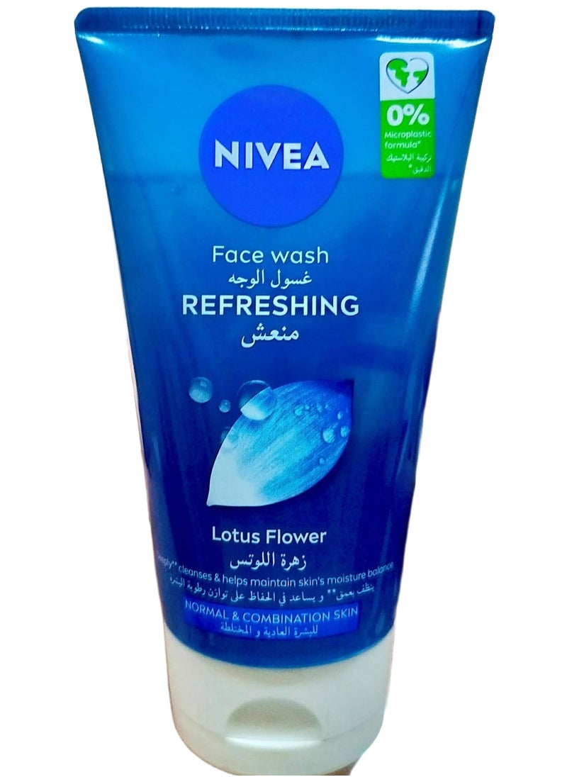 Nivea NIVEA Face Wash Cleanser Refreshing Lotus Flower 150ml 