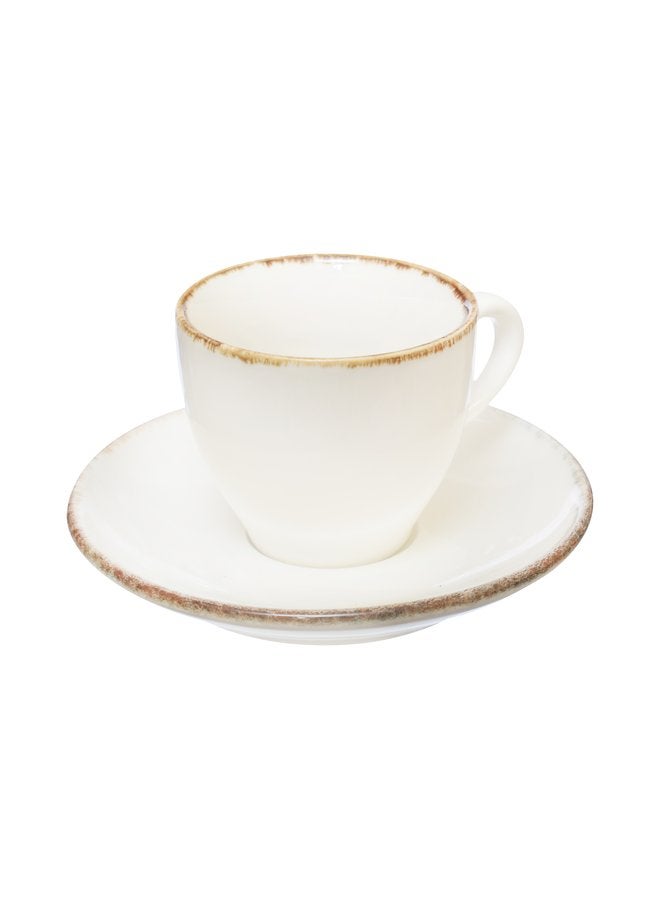 Kutahya Coffee Cup 100 ML & Saucer 12 CM Atlantis Decorated - Image 3