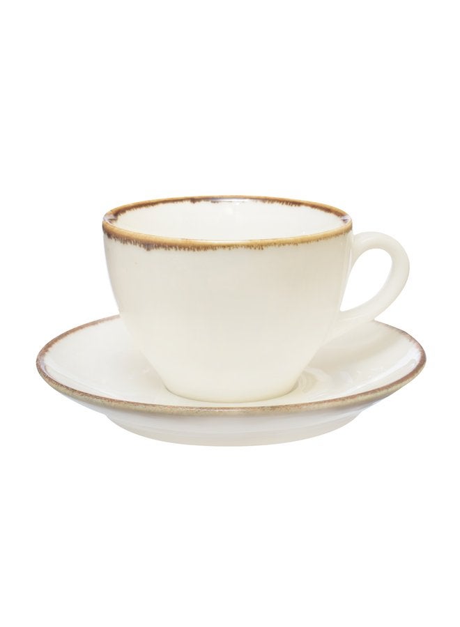 Kutahya Coffee Cup 100 ML & Saucer 12 CM Atlantis Decorated - Image 1