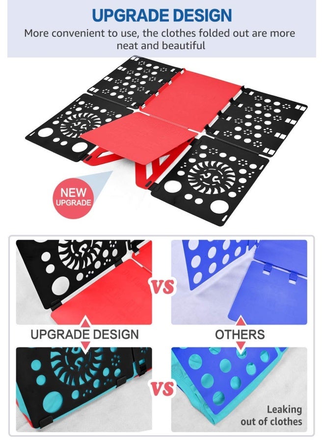 Version 3 Shirt Folding Board T Shirts Clothes Folder Durable Plastic Folding Helper Easy And Fast Folding Boards For Adults And Children Black And Red  - Image 5