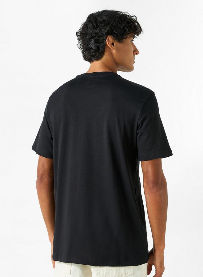 Lee Cooper Logo Print Crew Neck T-shirt with Short Sleeves - Image 3