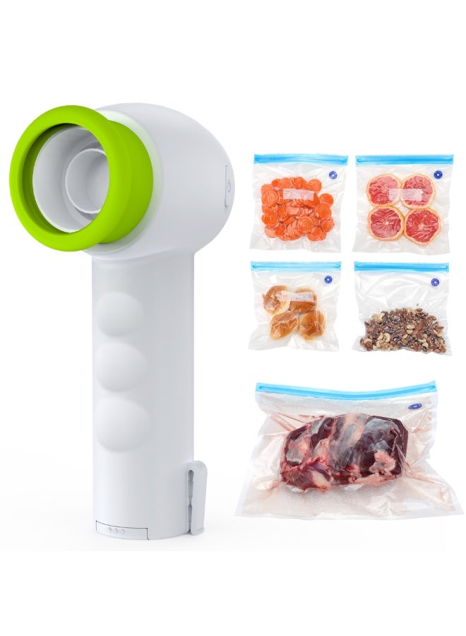 INKBIRD Handheld Vacuum Sealer INK-KZ-90, USB Rechargeable Vacuum Sealing Pump Portable Food Saver Machine with Mason Jar Lids, One-Touch Operation Ideal for Food Preservation Storage and Fermentation - Image 2