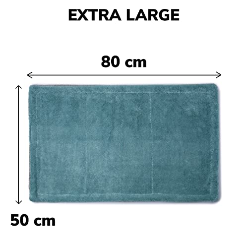 ShineXPro Microfiber Cloth For Car - Puremagic 1100 Gsm Twisted Loop Super Absorbent Towel - 50X80 Cm - Edgeless Design With Plush Pile, Lint Free Cloth For Drying & Detailing, Aqua Blue & Grey - Image 4