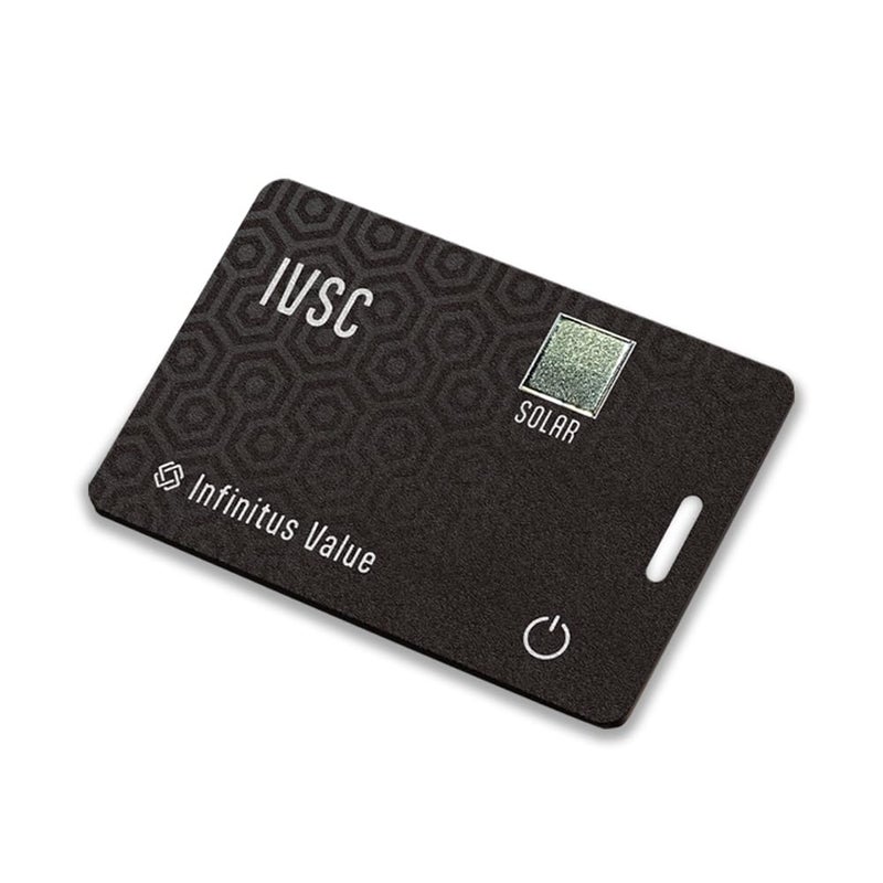 Generic IVSC: InfinitusValue Smart Tracking Card, Compatible with Apple Find My App, Solar Rechargeable, Slim GPS Item Finder for Luggage Tag, Bag, Passport,  - Image 1