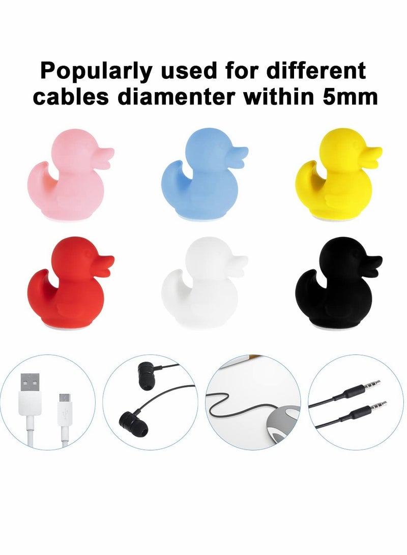 Excefore Cable Clips, 6 Pcs Self-Adhesive Colorful Earphone Charge Cords Organizer - Image 3