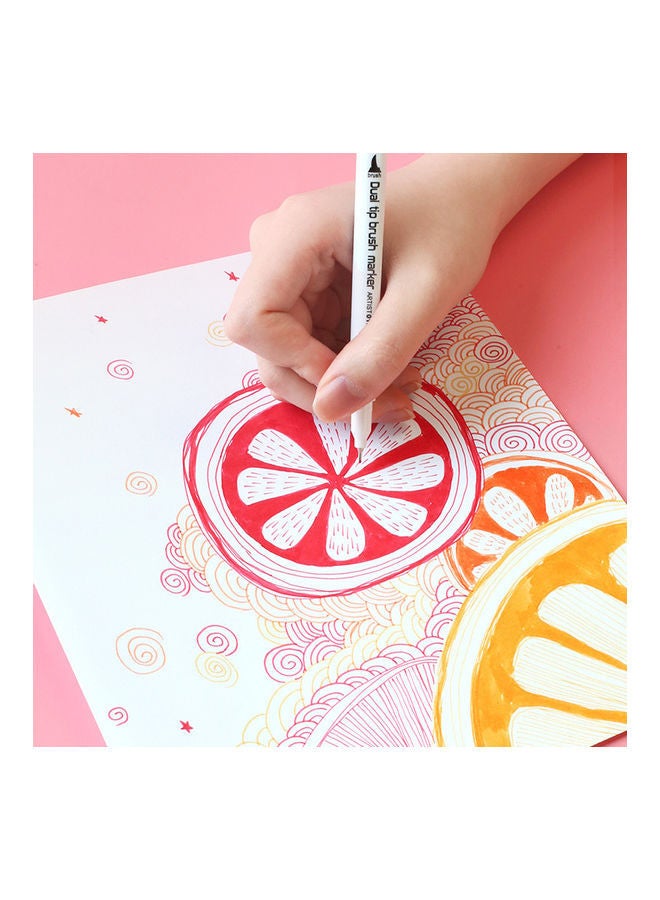 NIBEMINENT 60-Piece Dual Tip Marker Pen Set Multicolour - Image 2