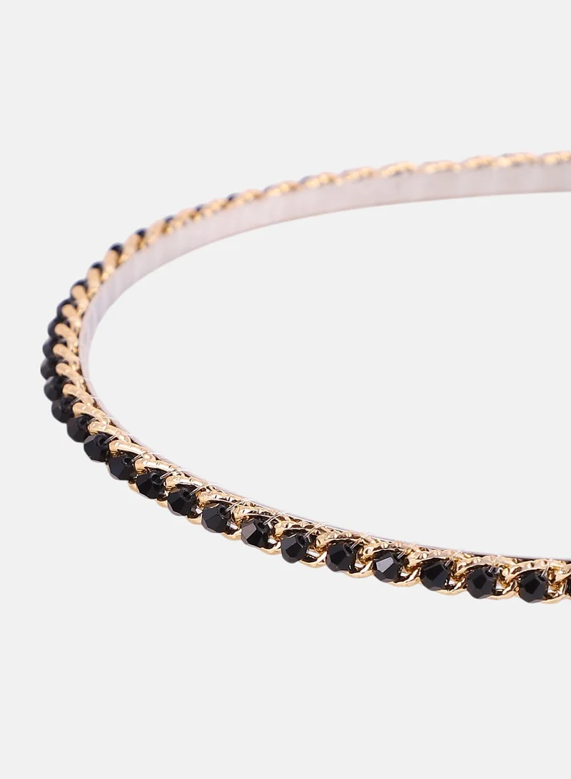 SOHI The Beaded-Chain Hairband