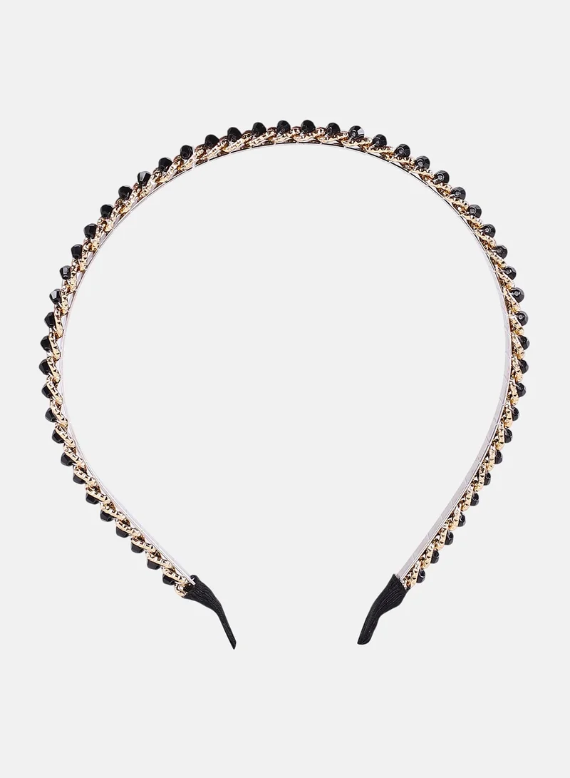 SOHI The Beaded-Chain Hairband