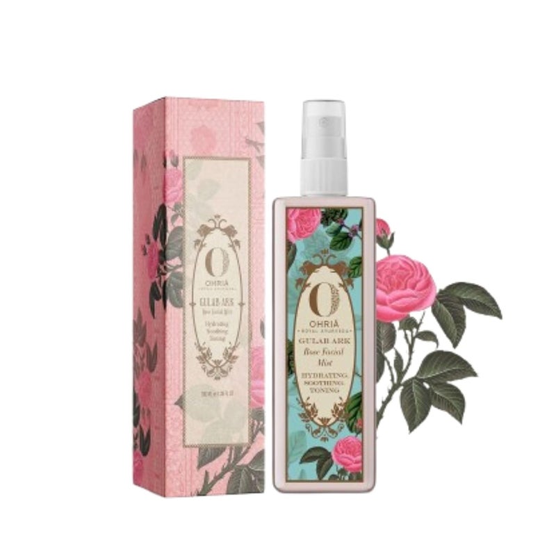 Ohria Ayurveda Gulab Ark Rose Facial Mist Facial Tonic Mist Hydrating Daily Toner For Glowing Skin Hydrates Plumps Minimises Open Pores for Glowing Skin 100ml - Image 1