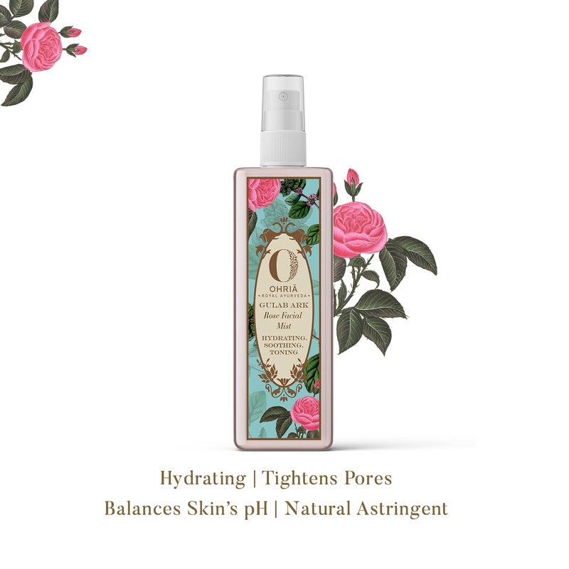 Ohria Ayurveda Gulab Ark Rose Facial Mist Facial Tonic Mist Hydrating Daily Toner For Glowing Skin Hydrates Plumps Minimises Open Pores for Glowing Skin 100ml - Image 3