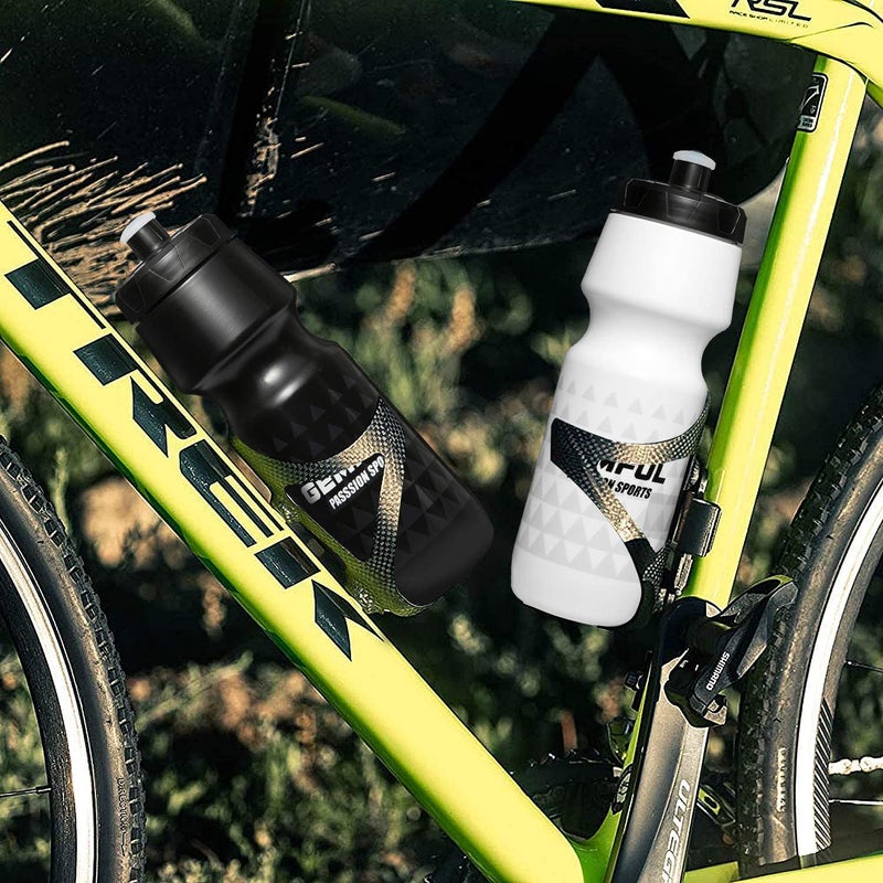 GEMFUL Water Bottle Biking BPA Free 24 Ounce 2 Pack - Image 5