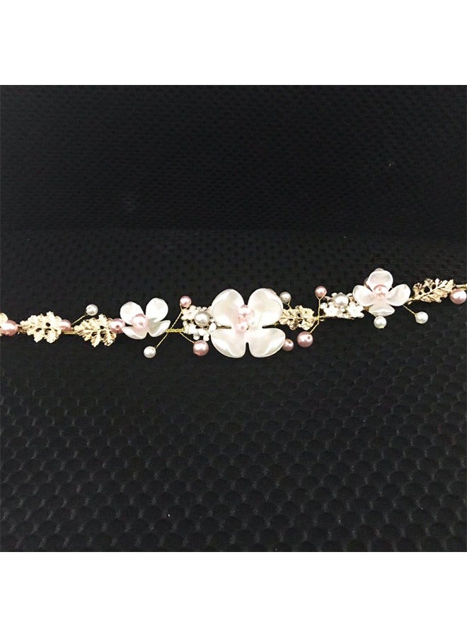 HY Flower Girl Headband for Wedding, Floral Bridal Headband, Wedding Hair Accessories for Kids, Princess Headpiece White Flower Headband for Girl and Flower Girls - Image 3