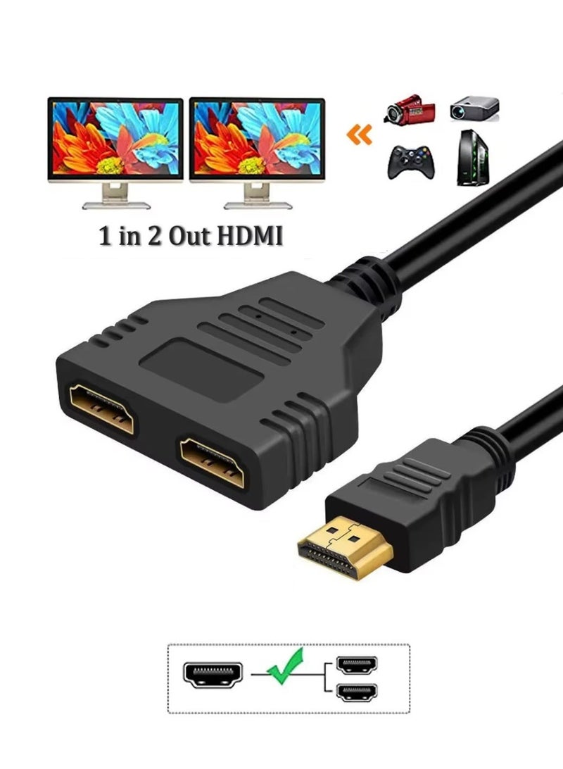 فوجيشكا موزع HDMI بمنفذ واحد إلى منفذين – متوافق مع جميع الأجهزة التي تحتوي على مخرج HDMI - Image 4