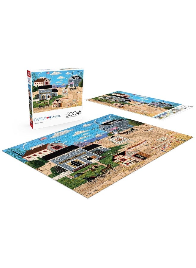 Buffalo Games - Charles Wysocki - Nantucket Breeze - 500 Piece Jigsaw Puzzle for Adults Challenging Puzzle Perfect for Game Nights - 500 Piece Finished Size is 21.25 x 15.00 - Image 1