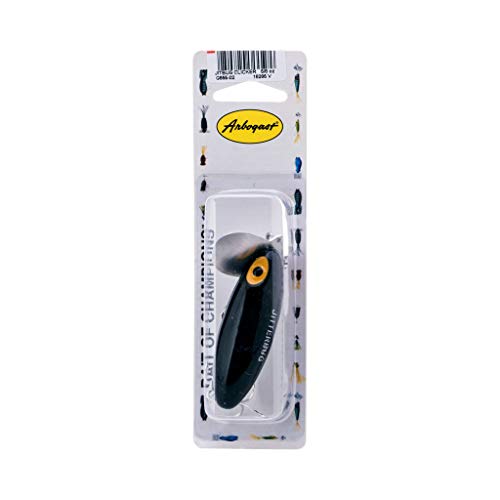 Arbogast Clicker Jitterbug Topwater Bass Fishing Lure, Excellent for Night Fishing, Black, 3", 5/8 oz - Image 3