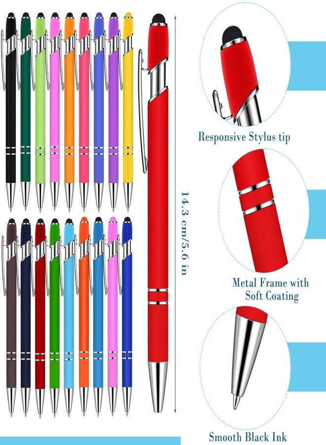 Konohan 100 Pieces Stylus Pen 2 in 1 Ballpoint Pen with Stylus Tip for Touch-Screen Phone Tablet, Touchscreen Devices - Image 2