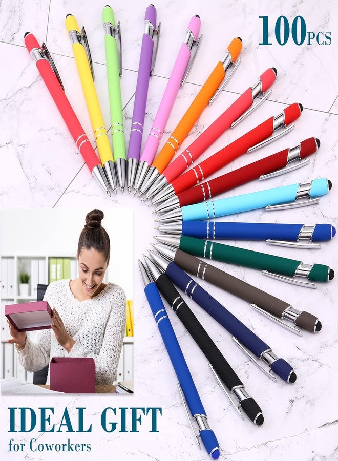 Konohan 100 Pieces Stylus Pen 2 in 1 Ballpoint Pen with Stylus Tip for Touch-Screen Phone Tablet, Touchscreen Devices - Image 5