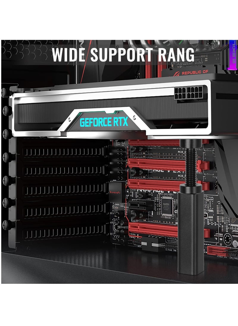 Generic - Adjustable GPU Brace Support for Graphics Cards, Universal VGA Stand with Height Adjustment, Video Card Sag Holder Bracket, Black GPU Support Stand. - Image 1