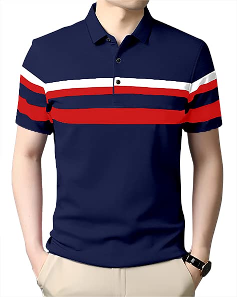 AUSK Polo Tshirt for Men Color-Blue,Size-Small - Image 1