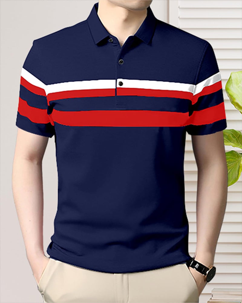 AUSK Polo Tshirt for Men Color-Blue,Size-Small - Image 4