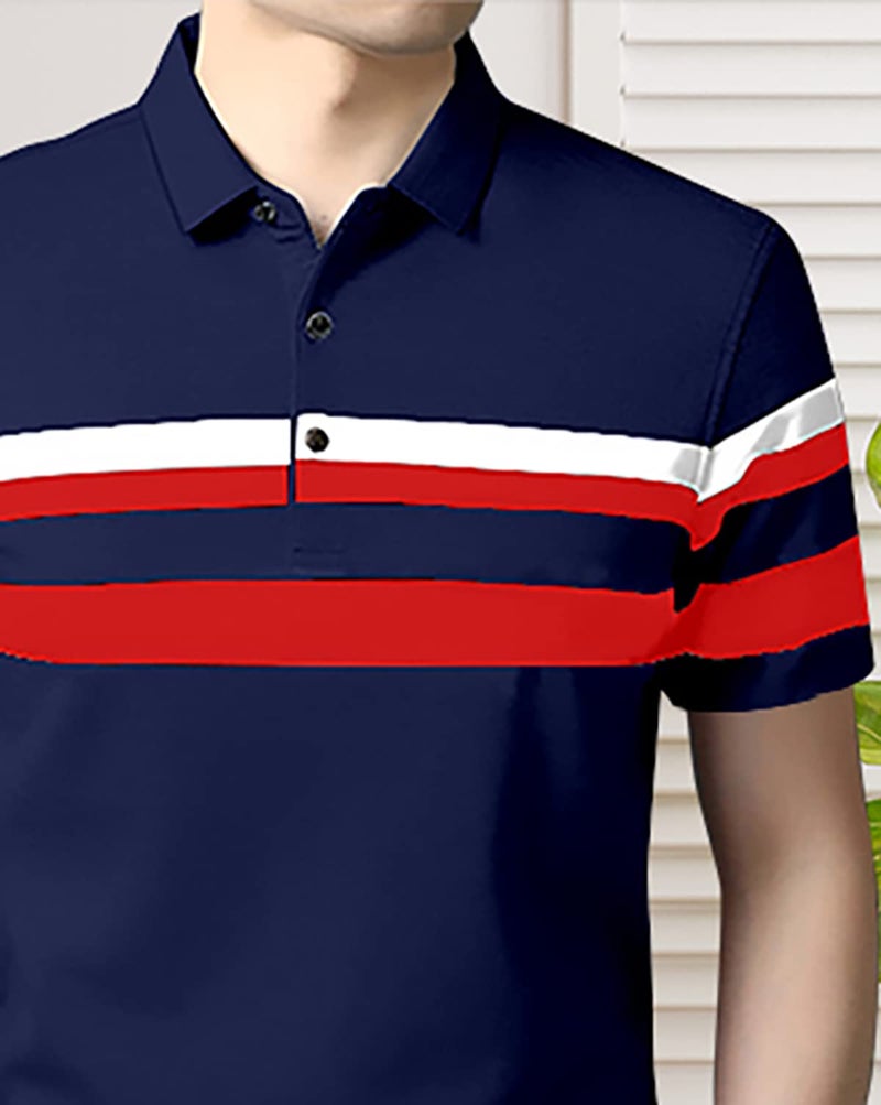 AUSK Polo Tshirt for Men Color-Blue,Size-Small - Image 3