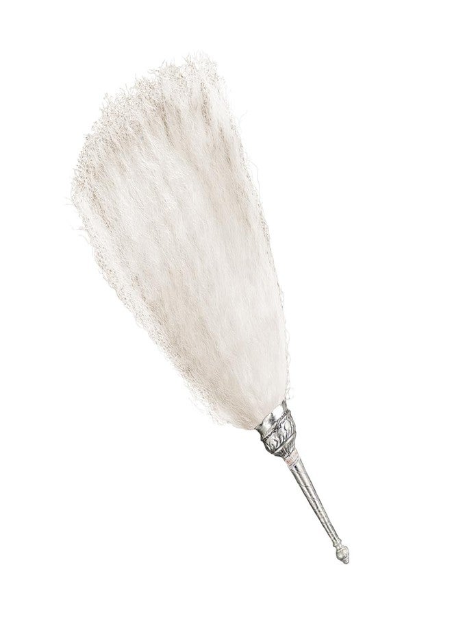 MAYAPURI White Chaur Sahib with Elegant Handle for Mandir and Gurudwara Sahib - Ethical Chawar for Pooja Rituals (Hair Weight: 100 gm) [Size: 24 Inches] - Image 5