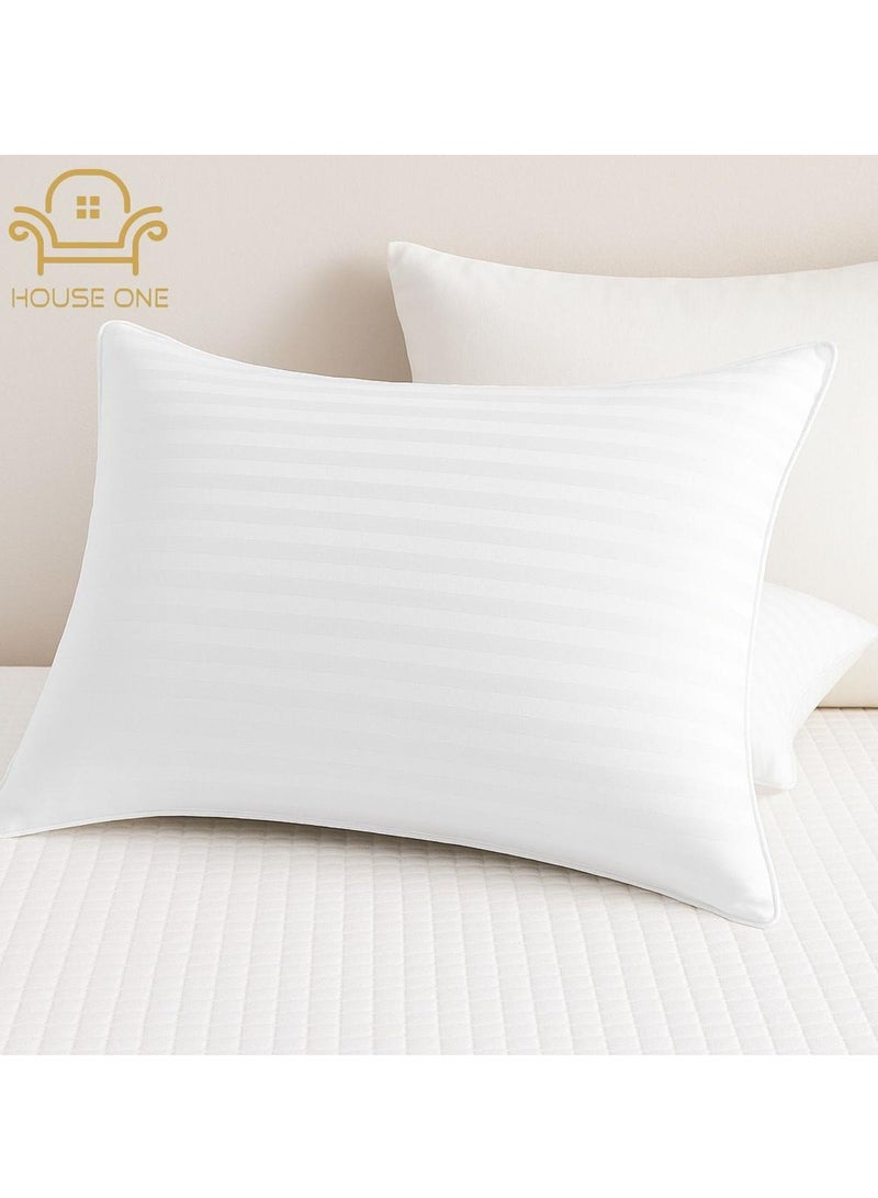 House One 1 Pieces |Hotel Pillows  From the feathers alternative Microfiber - White - Image 1