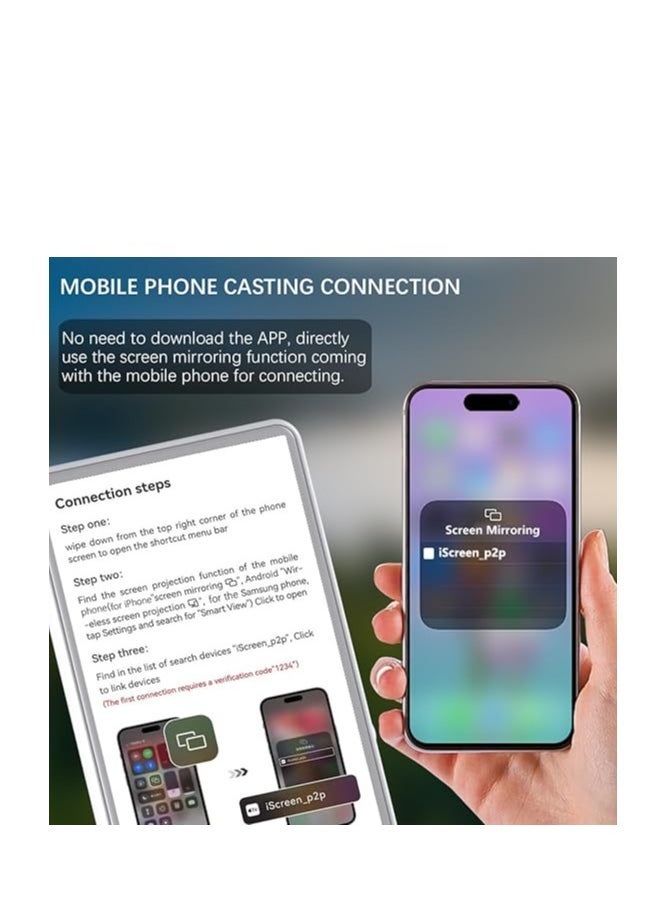 بلو فاير Magnetic Selfie Monitor Screen for iPhone  Android – 1800mAh Battery, Bluetooth Remote, 3-Level Brightness, Wide Screen Mode – Use Rear Camera for Vlogs, Selfies, Live Streaming, TikTok - Image 3