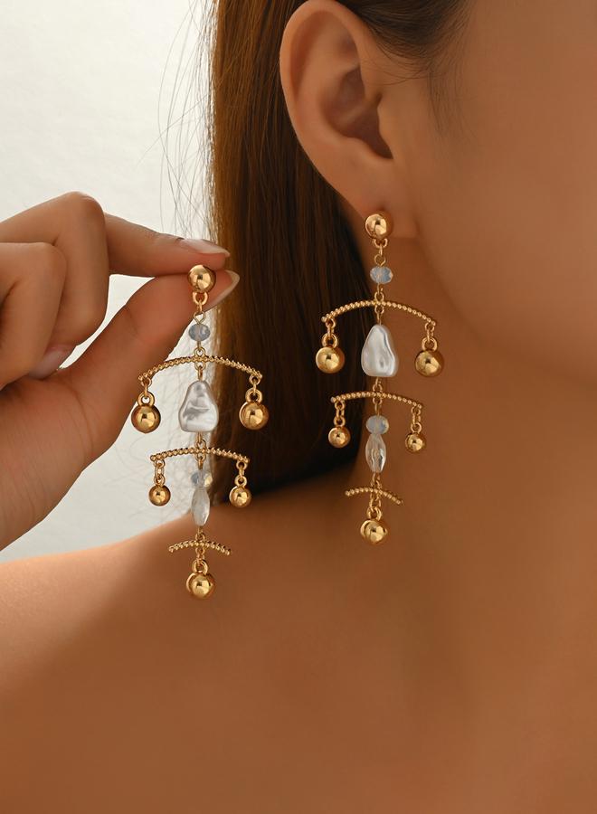 Take Two Women Gold Dangle Earrings - Image 3