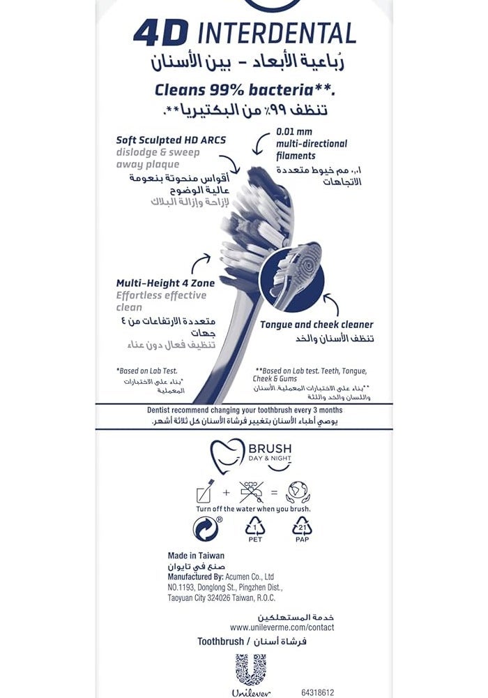 Signal فرشاة أسنان إنتردنتال متوسطة سيجنال 4D - عبوة من 2 - Image 2
