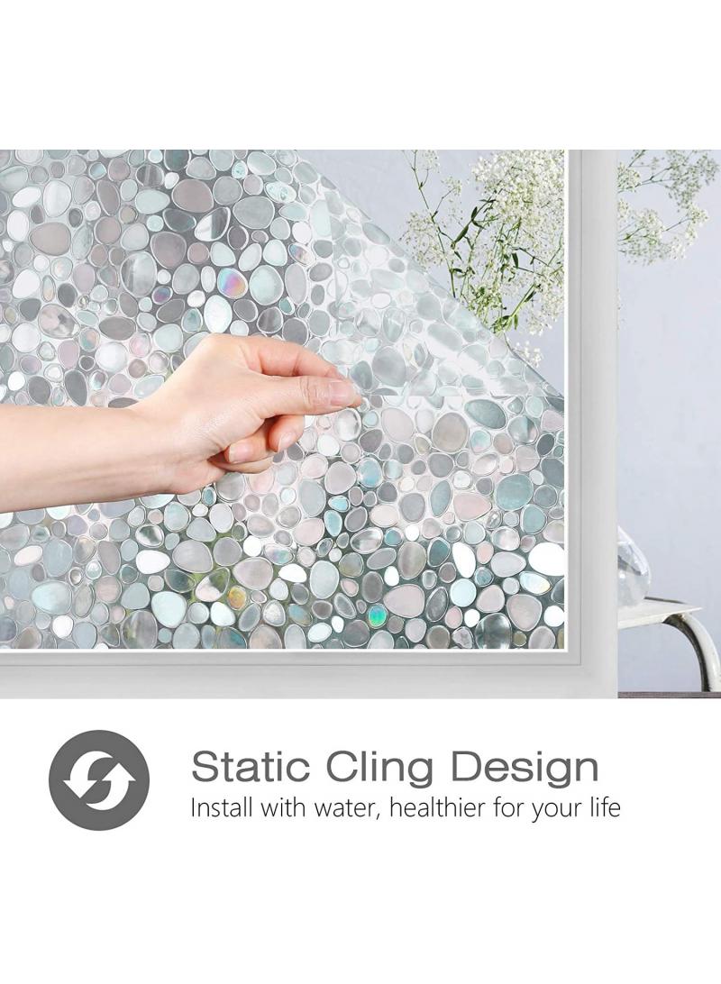 Y&D Window Film Decorative Privacy No Glue Glass Sticker For Door Home House Ofiice Heat Control Anti UV 60 x 200 cm  - Image 2