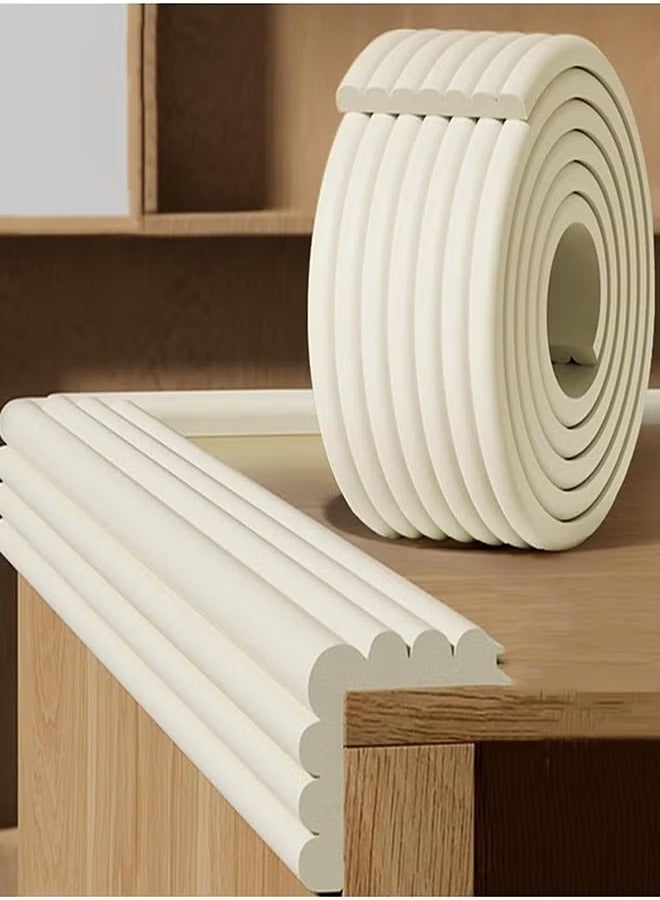 Foam Safety Strips for Baby Kid,Foam Safety Strips,Edge Protectors Foam Safety Strips Self Adhesive Edge Protector W-Type Children's Anti Collision Strip,2M Safety Edge Protection Strip Edge Corner Guards Foam Roll Children Anti Collision Strip Extra Thick Foam Strip for Table Wall Corner with Double Side Tape(White 1/2/3/4PCs) - Image 5