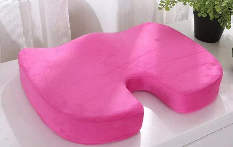 DEBIK DEBIK Memory Foam Coccyx Tailbone Sciatica Lower Back Support And Pain Relief Seat Cushion With Removable Cover Fits Most Desk Computer Chairs And Car Seats Specially Designed For Women Pink  - Image 2
