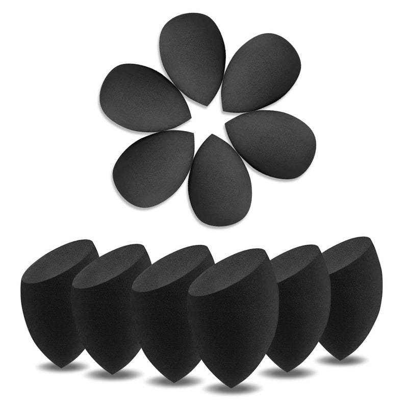 Wiko 12 Pcs Makeup Sponges Black for Foundation LatexFree Cosmeti Blending Sponge Set Reusable Applicator For Powder Cream and Liquid Makeup Tools Bulk - Image 3