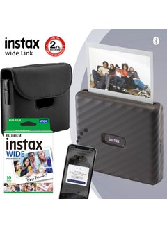 FUJIFILM Instax Wide Link Gray Smart Printer and Gift Set with Bag 3  - Image 1