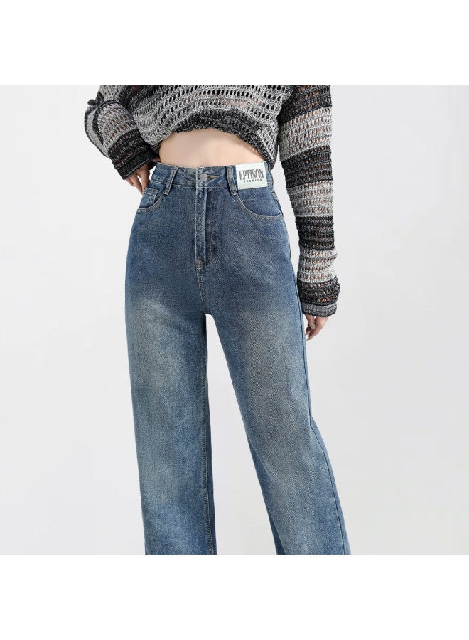 EPTISON Fashionable Slim Fit Women'S Jeans 2025 Autumn High-Waist Slimming Versatile Retro Commuter Straight Leg Pants - Image 5